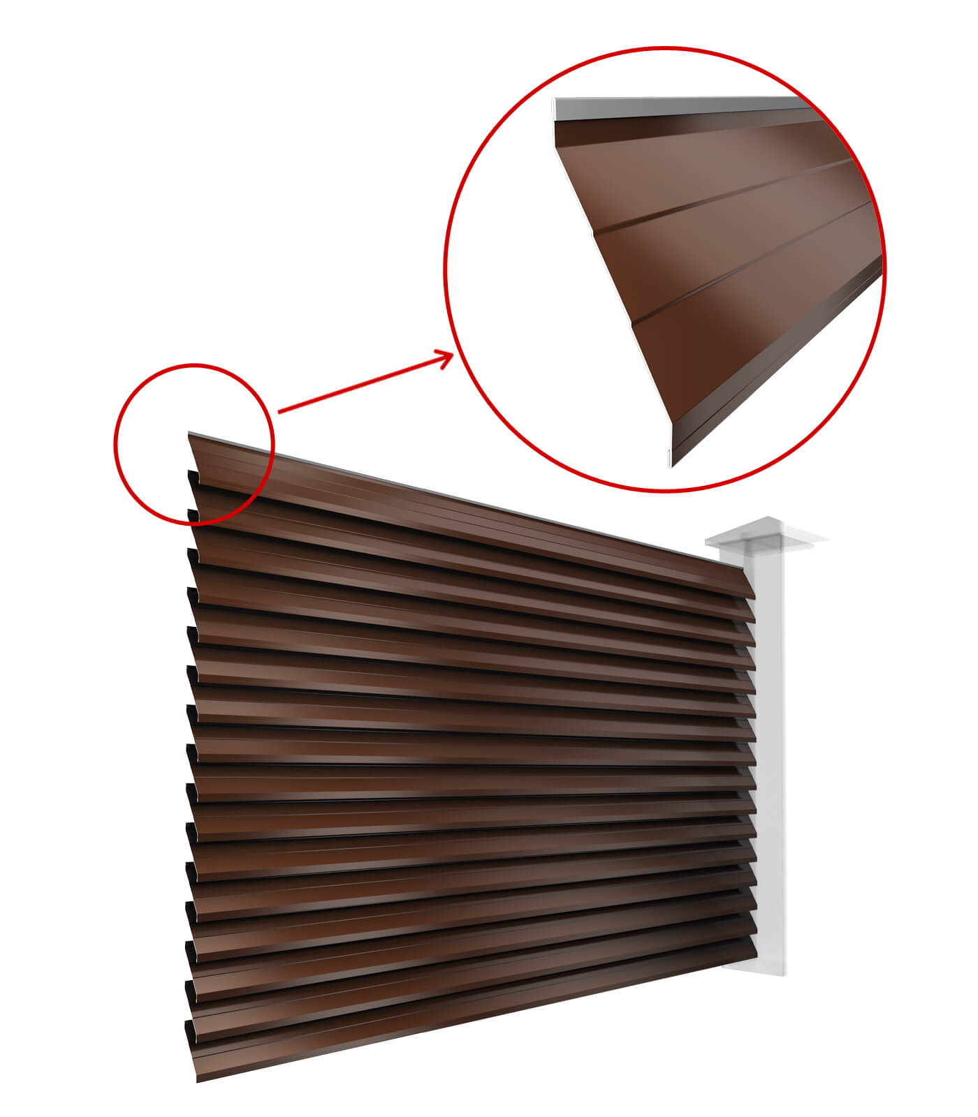 Ламели Жалюзи ЭКО-Z-US усиленные для забора-жалюзи в Кызылорде