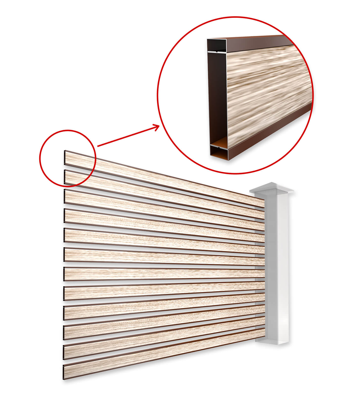 Ламели металлопланкен для забора-ранчо в Кызылорде